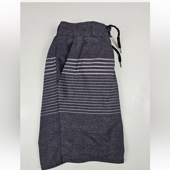 Body Glove Swimsuit Boardshorts Gray Stripes Embroidered Logo size 34 NWT - Picture 4 of 13